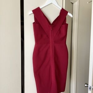 Elegant Red Sleeveless Dress BODYCON